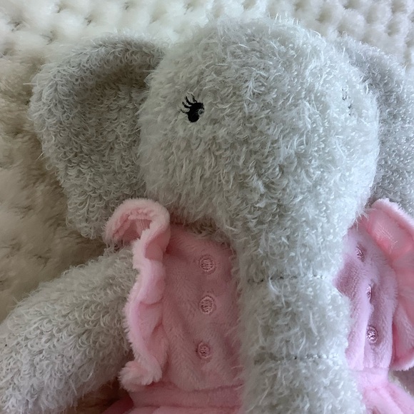 KIKI Plush Grey Elephant Pink Dress The Elephant Project Embroidered Eyes 2017 - Picture 9 of 12